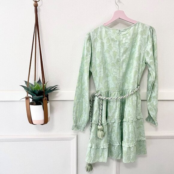 Tuckernuck Roller Rabbit Clermont Nori Dress Green Metallic Size M - Picture 4 of 8